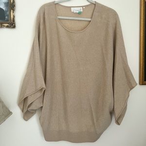 Anthropologie Aleksia Cashmere Sweater in 2X color: Brown Sugar